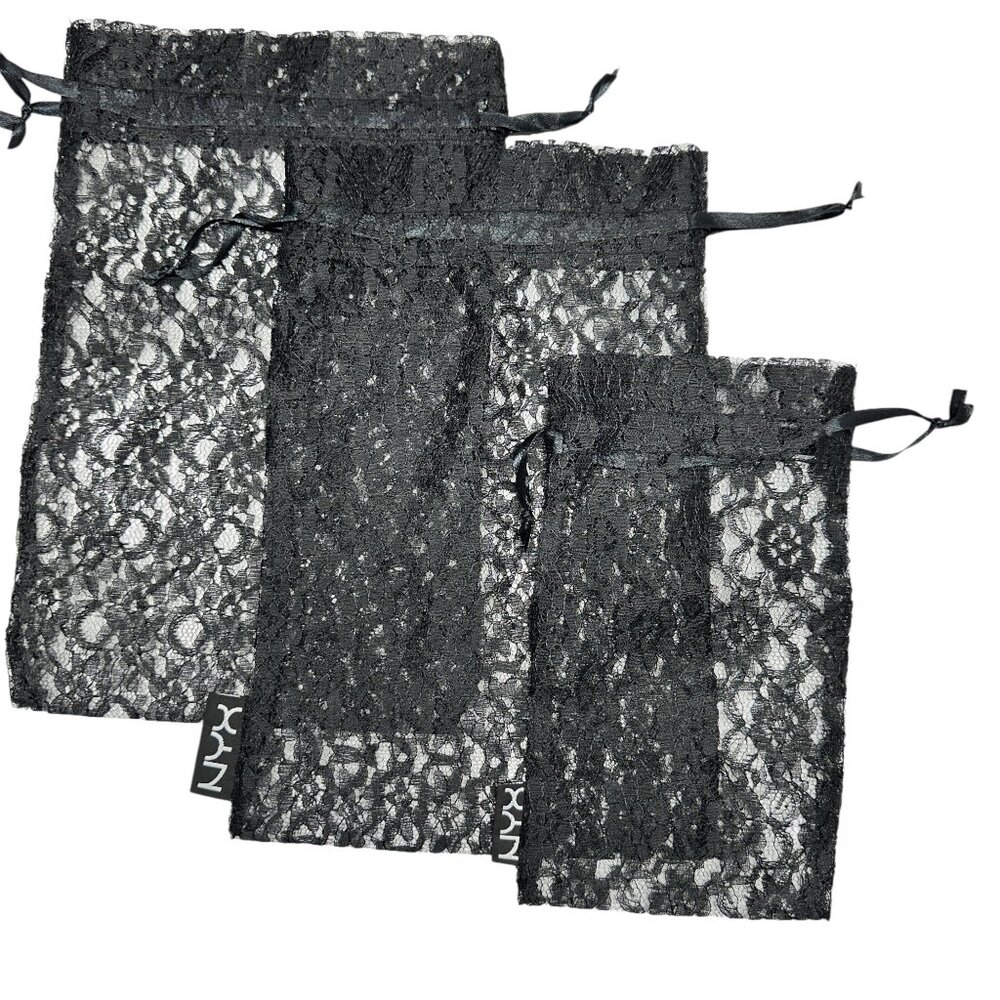 Black Lace Bags (Set of 3)